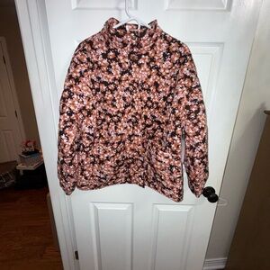 Floral Women's Top - Black and Pink